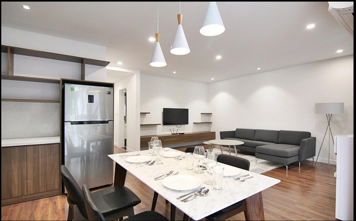 Cho thuê căn hộ 2PN, diện tích 100m2 tại Tây Hồ, thiết kế đẹp, hiện đại, view thoáng. 4