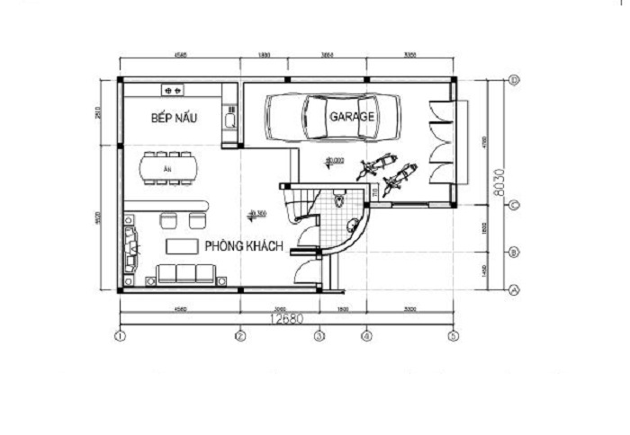 Mặt bằng căn biệt thự mẫu